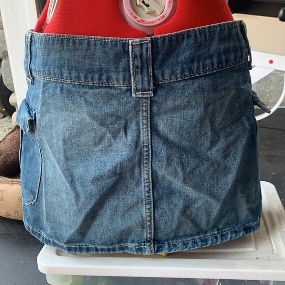 Jean skirt with cargo pockets - Picture 3 of 4